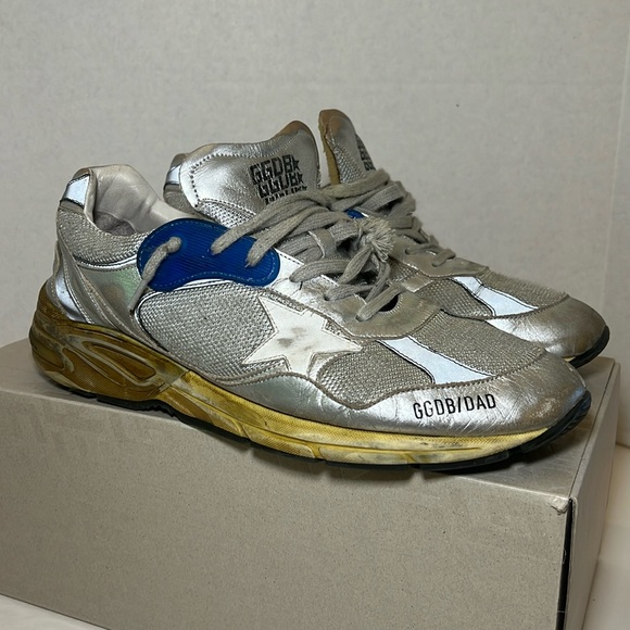 Golden goose men’s running dad, silver white and blue size 45 - Picture 1 of 9